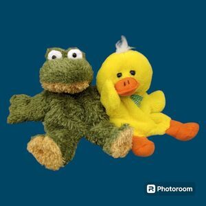 heritage collection by ganz fergie frog Green Plush & Spring Chick Hand Puppets